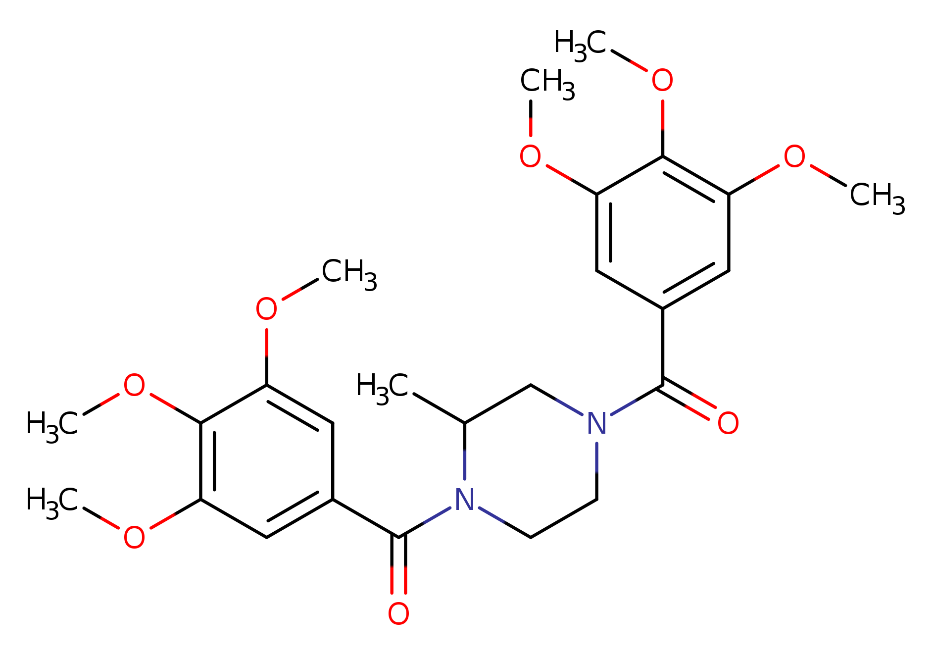 2-methyl-1,4-bis(3,4,5-trimethoxybenzoyl)piperazine