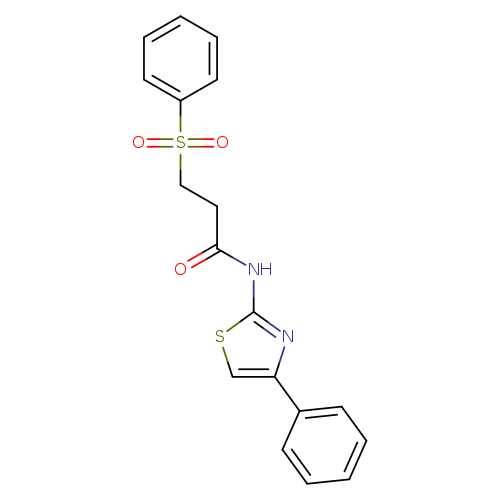 3-(benzenesulfonyl)-N-(4-phenyl-1,3-thiazol-2-yl)propanamide