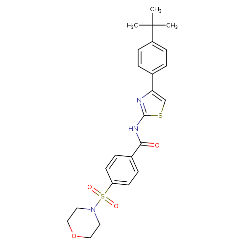 N-[4-(4-tert-butylphenyl)-1,3-thiazol-2-yl]-4-(morpholine-4-sulfonyl)benzamide