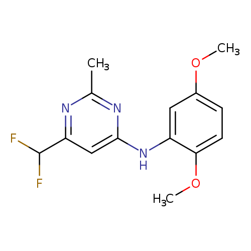 6-(difluoromethyl)-N-(2,5-dimethoxyphenyl)-2-methylpyrimidin-4-amine