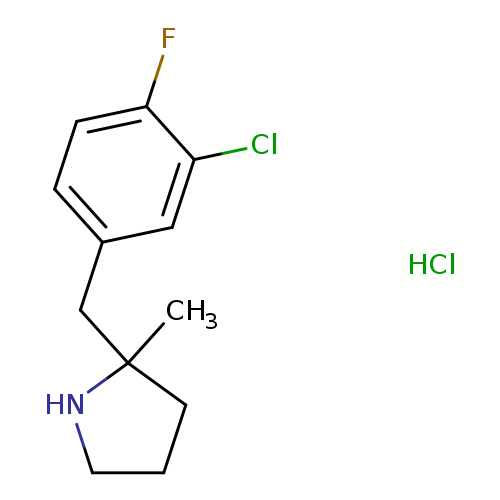 2-[(3-chloro-4-fluorophenyl)methyl]-2-methylpyrrolidine hydrochloride