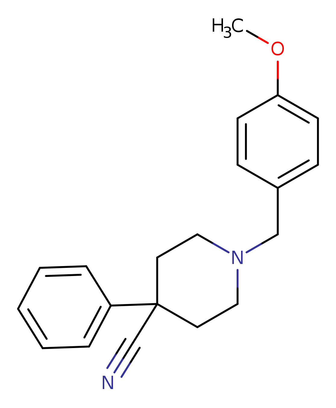 1-[(4-methoxyphenyl)methyl]-4-phenylpiperidine-4-carbonitrile