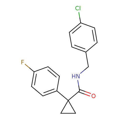 N-[(4-chlorophenyl)methyl]-1-(4-fluorophenyl)cyclopropane-1-carboxamide