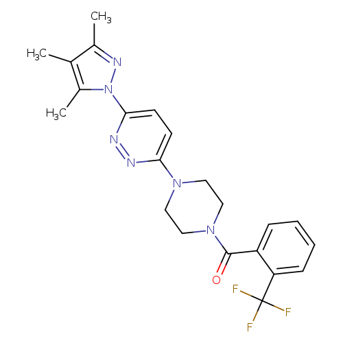 3-{4-[2-(trifluoromethyl)benzoyl]piperazin-1-yl}-6-(3,4,5-trimethyl-1H-pyrazol-1-yl)pyridazine