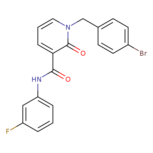 1-[(4-bromophenyl)methyl]-N-(3-fluorophenyl)-2-oxo-1,2-dihydropyridine-3-carboxamide