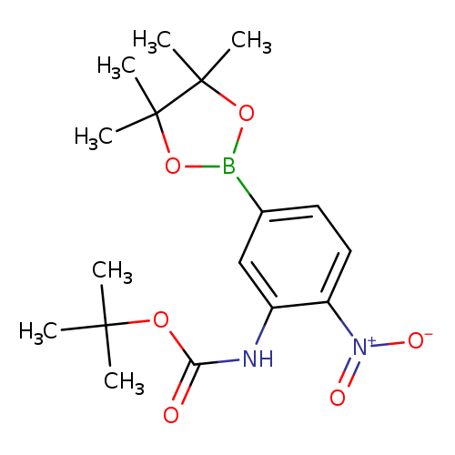 3-Amino-4-nitrobenzeneboronic acid, pinacol ester, n-boc protected