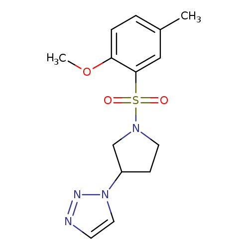 1-[1-(2-methoxy-5-methylbenzenesulfonyl)pyrrolidin-3-yl]-1H-1,2,3-triazole