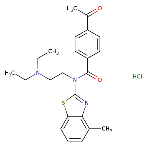 4-acetyl-N-[2-(diethylamino)ethyl]-N-(4-methyl-1,3-benzothiazol-2-yl)benzamide hydrochloride