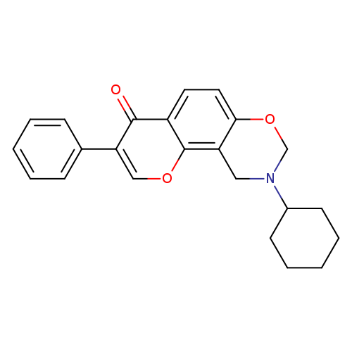 9-cyclohexyl-3-phenyl-4H,8H,9H,10H-chromeno[8,7-e][1,3]oxazin-4-one