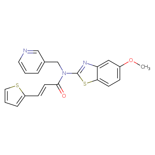 (2E)-N-(5-methoxy-1,3-benzothiazol-2-yl)-N-[(pyridin-3-yl)methyl]-3-(thiophen-2-yl)prop-2-enamide
