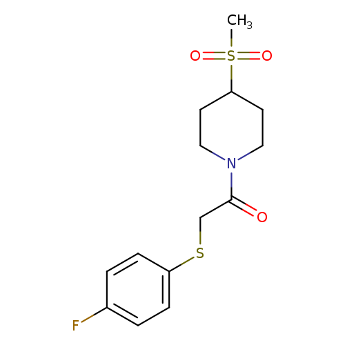 2-[(4-fluorophenyl)sulfanyl]-1-(4-methanesulfonylpiperidin-1-yl)ethan-1-one