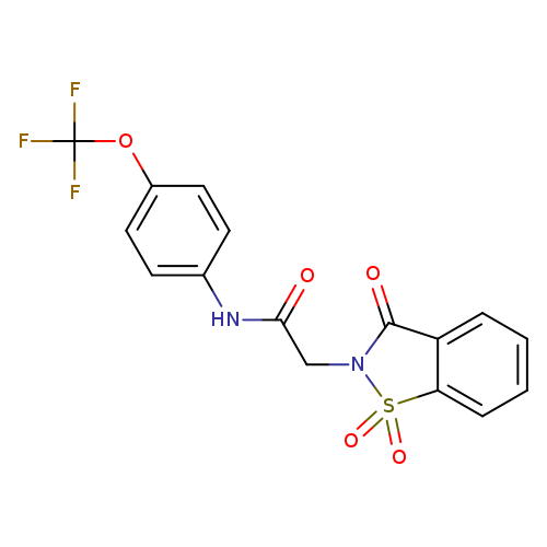 N-[4-(trifluoromethoxy)phenyl]-2-(1,1,3-trioxo-1,3-dihydro-2H-1,2-benzisothiazol-2-yl)acetamide