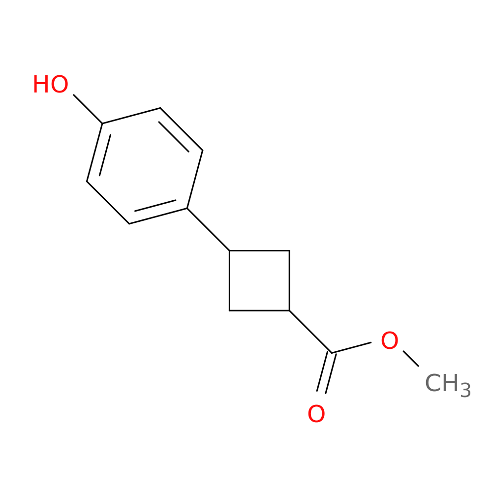 methyl 3-(4-hydroxyphenyl)cyclobutane-1-carboxylate