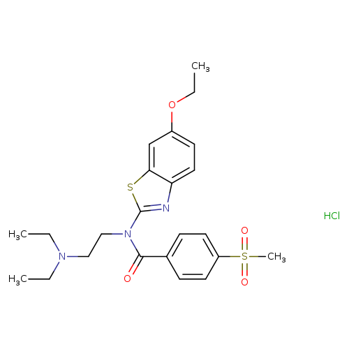 N-[2-(diethylamino)ethyl]-N-(6-ethoxy-1,3-benzothiazol-2-yl)-4-methanesulfonylbenzamide hydrochloride