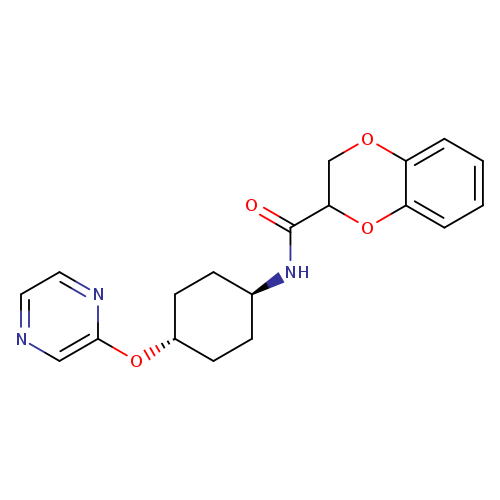 N-[(1r,4r)-4-(pyrazin-2-yloxy)cyclohexyl]-2,3-dihydro-1,4-benzodioxine-2-carboxamide