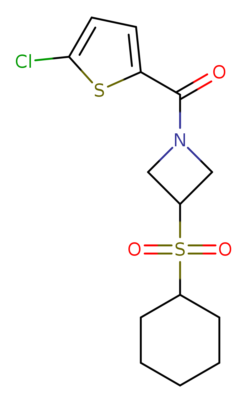 1-(5-chlorothiophene-2-carbonyl)-3-(cyclohexanesulfonyl)azetidine