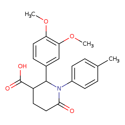 2-(3,4-dimethoxyphenyl)-1-(4-methylphenyl)-6-oxopiperidine-3-carboxylic acid