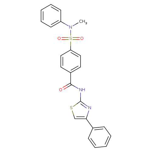 4-[methyl(phenyl)sulfamoyl]-N-(4-phenyl-1,3-thiazol-2-yl)benzamide
