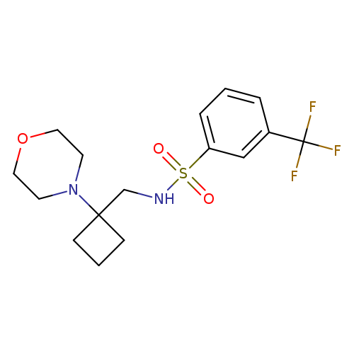 N-{[1-(morpholin-4-yl)cyclobutyl]methyl}-3-(trifluoromethyl)benzene-1-sulfonamide