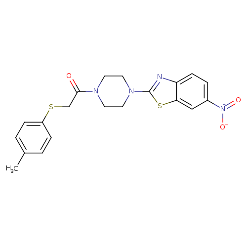 2-[(4-methylphenyl)sulfanyl]-1-[4-(6-nitro-1,3-benzothiazol-2-yl)piperazin-1-yl]ethan-1-one