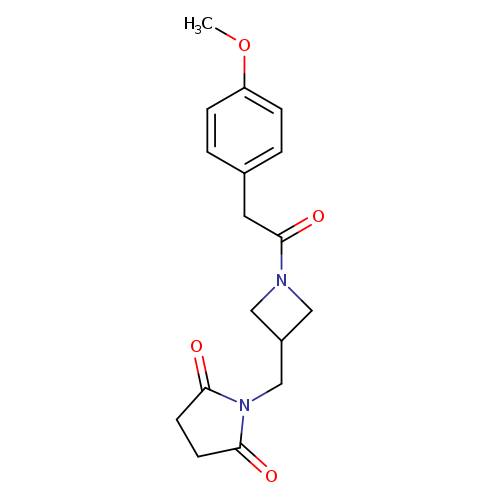 1-({1-[2-(4-methoxyphenyl)acetyl]azetidin-3-yl}methyl)pyrrolidine-2,5-dione