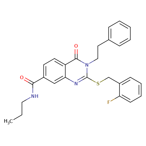 2-{[(2-fluorophenyl)methyl]sulfanyl}-4-oxo-3-(2-phenylethyl)-N-propyl-3,4-dihydroquinazoline-7-carboxamide