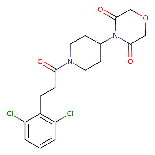 4-{1-[3-(2,6-dichlorophenyl)propanoyl]piperidin-4-yl}morpholine-3,5-dione