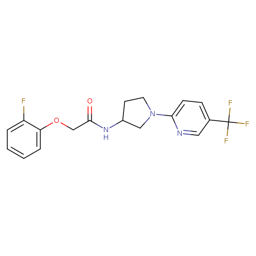 2-(2-fluorophenoxy)-N-{1-[5-(trifluoromethyl)pyridin-2-yl]pyrrolidin-3-yl}acetamide