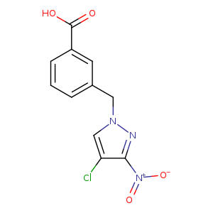 3-((4-Chloro-3-nitro-1H-pyrazol-1-yl)methyl)benzoic acid