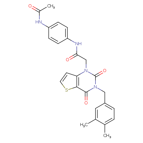2-{3-[(3,4-dimethylphenyl)methyl]-2,4-dioxo-1H,2H,3H,4H-thieno[3,2-d]pyrimidin-1-yl}-N-(4-acetamidophenyl)acetamide