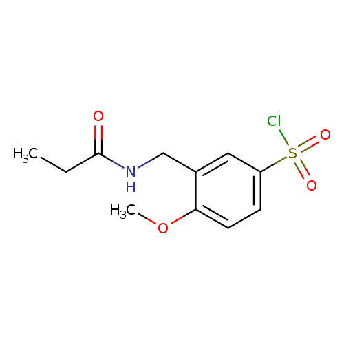 4-Methoxy-3-(propanamidomethyl)benzene-1-sulfonyl chloride