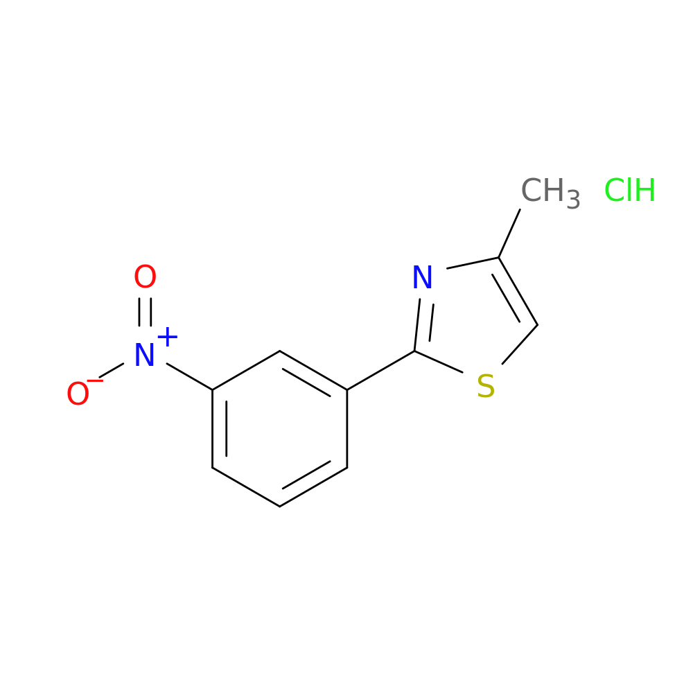 4-methyl-2-(3-nitrophenyl)-1,3-thiazole hydrochloride