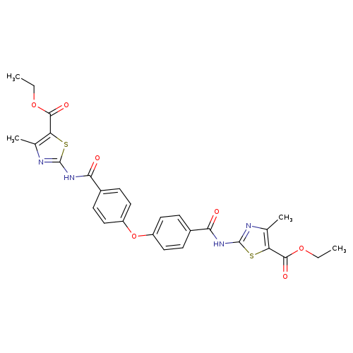 ethyl 2-[4-(4-{[5-(ethoxycarbonyl)-4-methyl-1,3-thiazol-2-yl]carbamoyl}phenoxy)benzamido]-4-methyl-1,3-thiazole-5-carboxylate