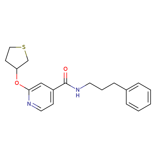 N-(3-phenylpropyl)-2-(thiolan-3-yloxy)pyridine-4-carboxamide