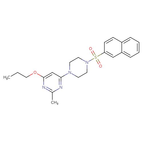 2-methyl-4-[4-(naphthalene-2-sulfonyl)piperazin-1-yl]-6-propoxypyrimidine