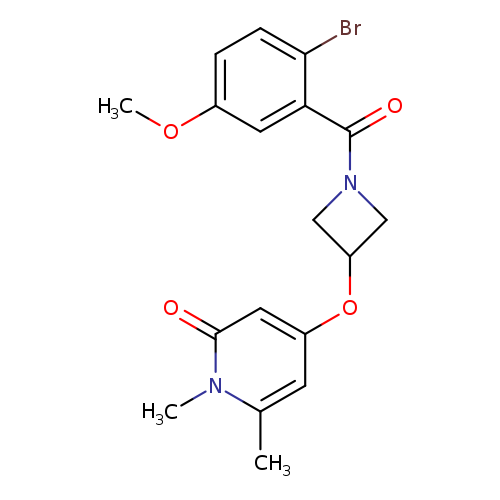 4-{[1-(2-bromo-5-methoxybenzoyl)azetidin-3-yl]oxy}-1,6-dimethyl-1,2-dihydropyridin-2-one