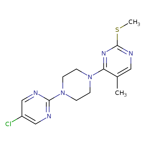 4-[4-(5-chloropyrimidin-2-yl)piperazin-1-yl]-5-methyl-2-(methylsulfanyl)pyrimidine