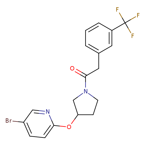 1-{3-[(5-bromopyridin-2-yl)oxy]pyrrolidin-1-yl}-2-[3-(trifluoromethyl)phenyl]ethan-1-one