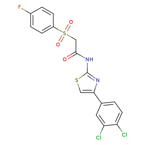 N-[4-(3,4-dichlorophenyl)-1,3-thiazol-2-yl]-2-(4-fluorobenzenesulfonyl)acetamide