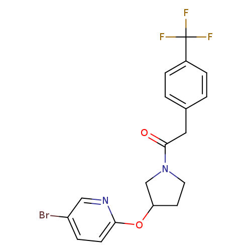 1-{3-[(5-bromopyridin-2-yl)oxy]pyrrolidin-1-yl}-2-[4-(trifluoromethyl)phenyl]ethan-1-one