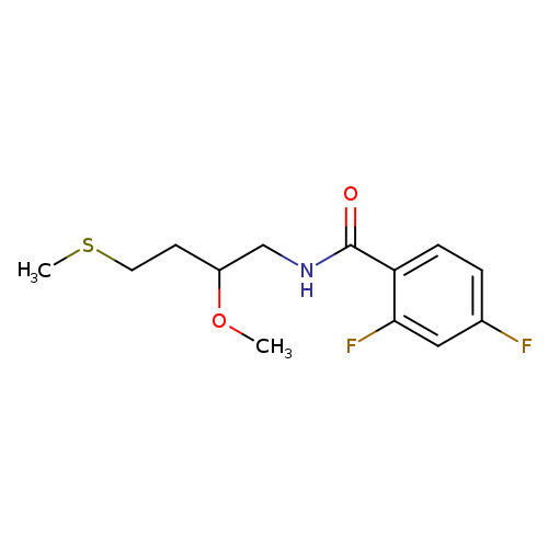 2,4-difluoro-N-[2-methoxy-4-(methylsulfanyl)butyl]benzamide