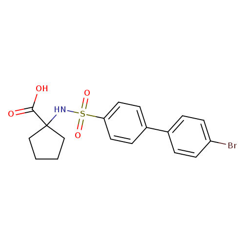 1-{4'-bromo-[1,1'-biphenyl]-4-sulfonamido}cyclopentane-1-carboxylic acid