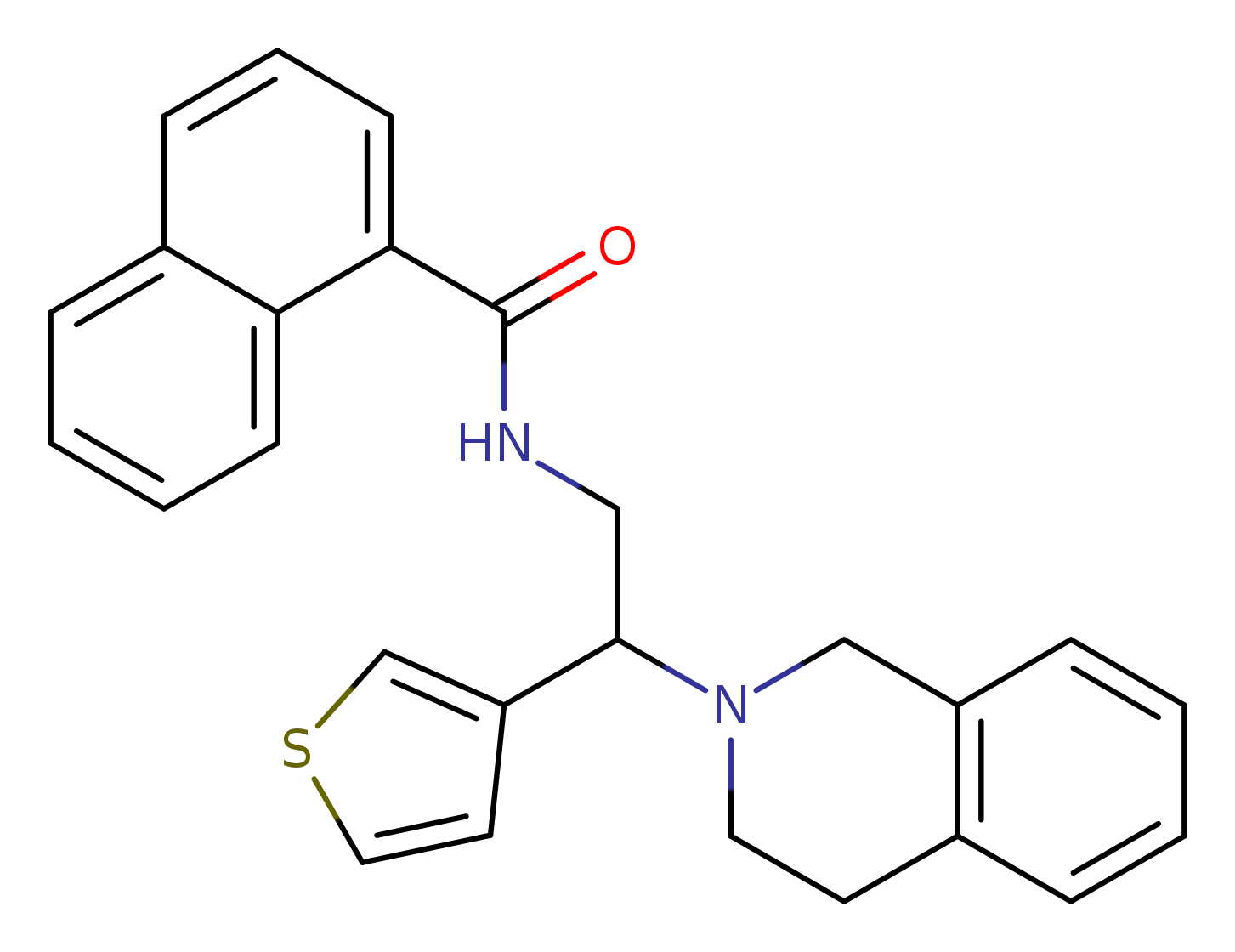 N-[2-(1,2,3,4-tetrahydroisoquinolin-2-yl)-2-(thiophen-3-yl)ethyl]naphthalene-1-carboxamide