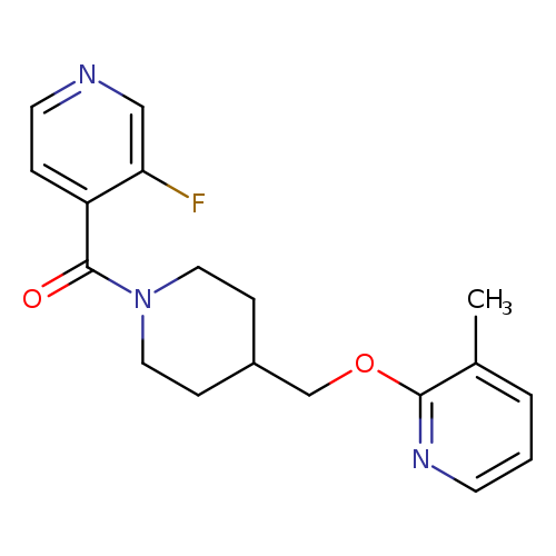 3-fluoro-4-(4-{[(3-methylpyridin-2-yl)oxy]methyl}piperidine-1-carbonyl)pyridine