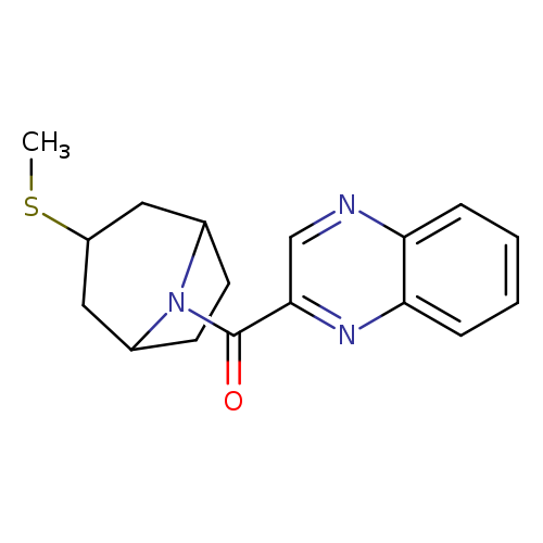 2-[3-(methylsulfanyl)-8-azabicyclo[3.2.1]octane-8-carbonyl]quinoxaline