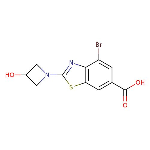 4-bromo-2-(3-hydroxyazetidin-1-yl)-1,3-benzothiazole-6-carboxylic acid