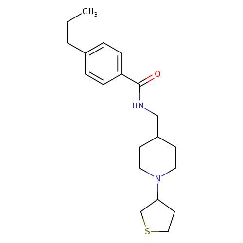 4-propyl-N-{[1-(thiolan-3-yl)piperidin-4-yl]methyl}benzamide