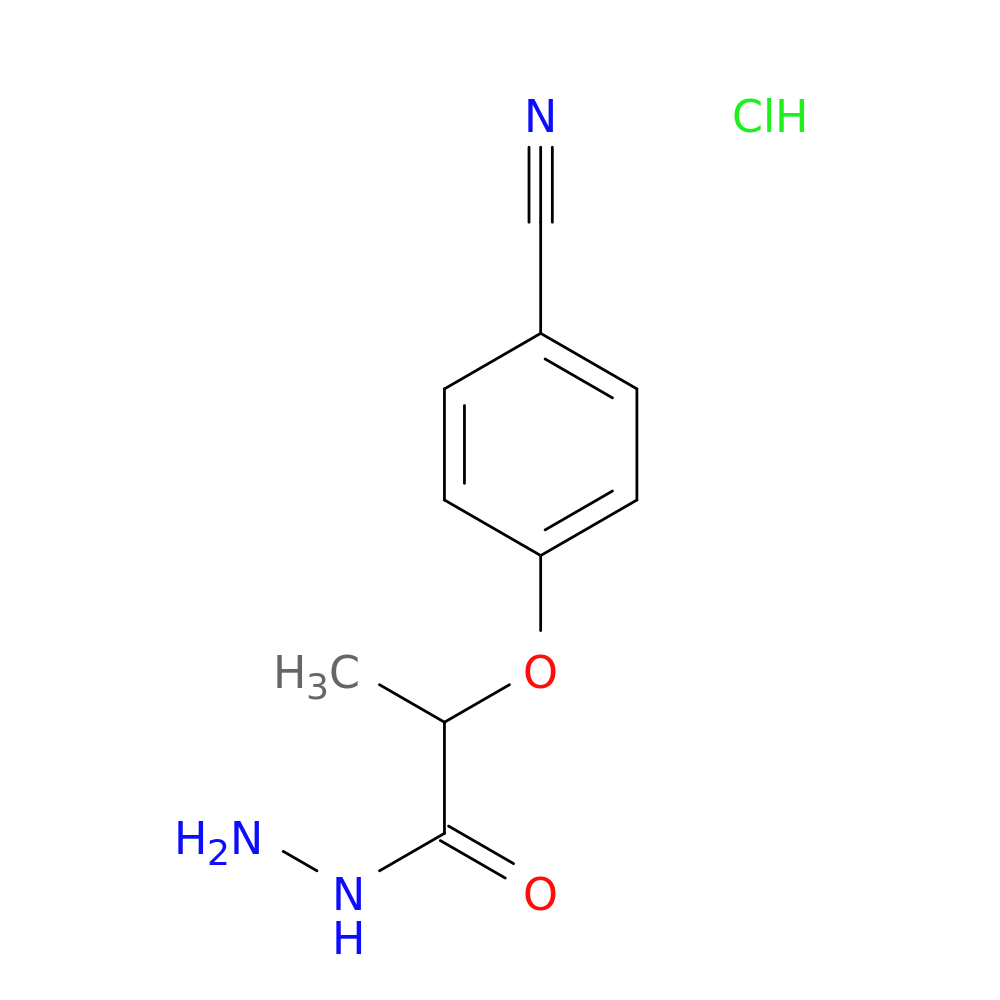 2-(4-cyanophenoxy)propanehydrazide hydrochloride