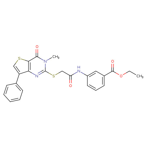ethyl 3-[2-({3-methyl-4-oxo-7-phenyl-3H,4H-thieno[3,2-d]pyrimidin-2-yl}sulfanyl)acetamido]benzoate