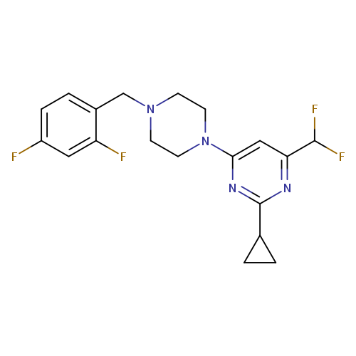2-cyclopropyl-4-(difluoromethyl)-6-{4-[(2,4-difluorophenyl)methyl]piperazin-1-yl}pyrimidine